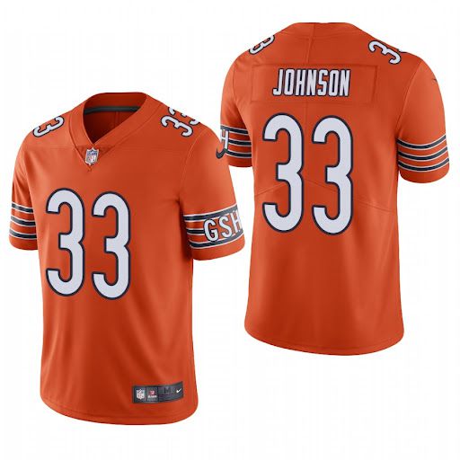 Men Chicago Bears 33 Jaylon Johnson Nike Orange Limited NFL Jersey